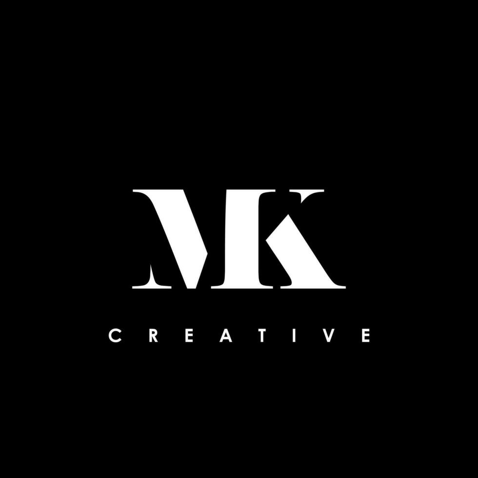 MK Letter Initial Logo Design Template Vector Illustration