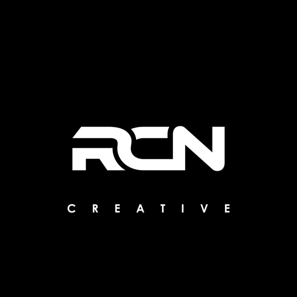 rcn letra inicial logo diseño modelo vector ilustración