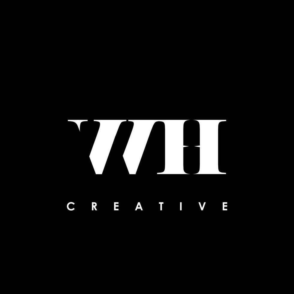 WH Letter Initial Logo Design Template Vector Illustration