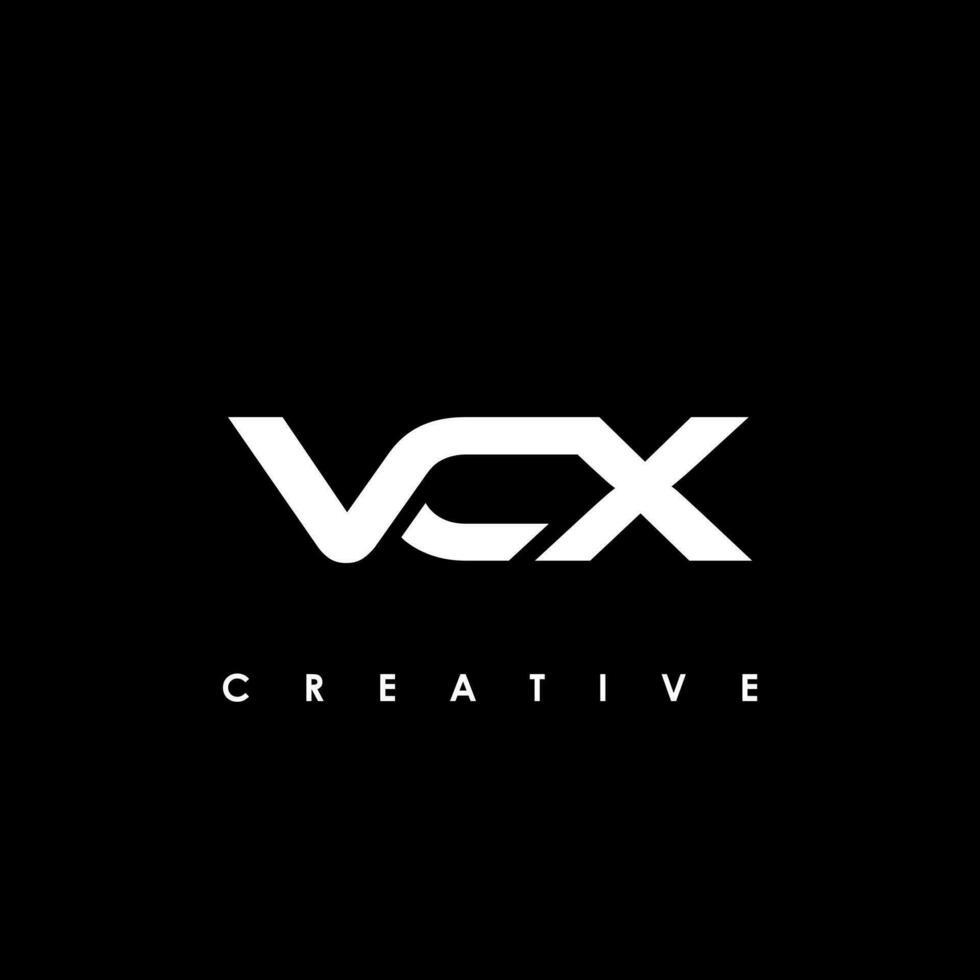 vcx letra inicial logo diseño modelo vector ilustración