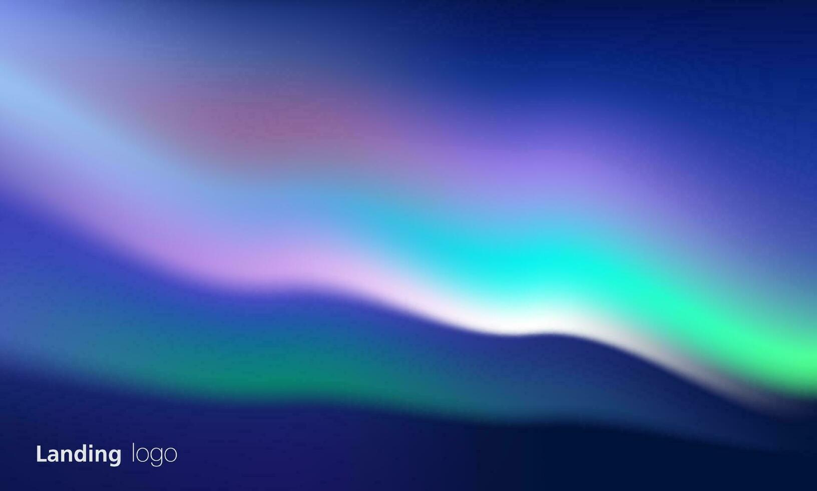 degradado resumen antecedentes de del Norte luces. Aurora borealis cielo. suave oferta púrpura, verde, rosa, amarillo y azul gradientes para aplicación, web diseño, páginas web, pancartas, saludo tarjetas vector diseño.