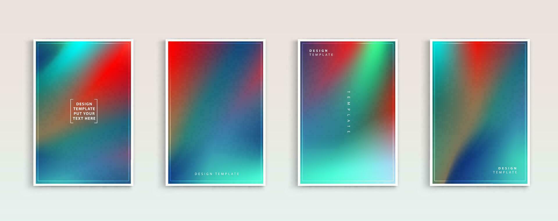 Set of covers design templates gradient abstract backgrounds of business. trendy modern design. applicable for landing pages, covers, brochures, flyers, presentations, banners. Vector design.