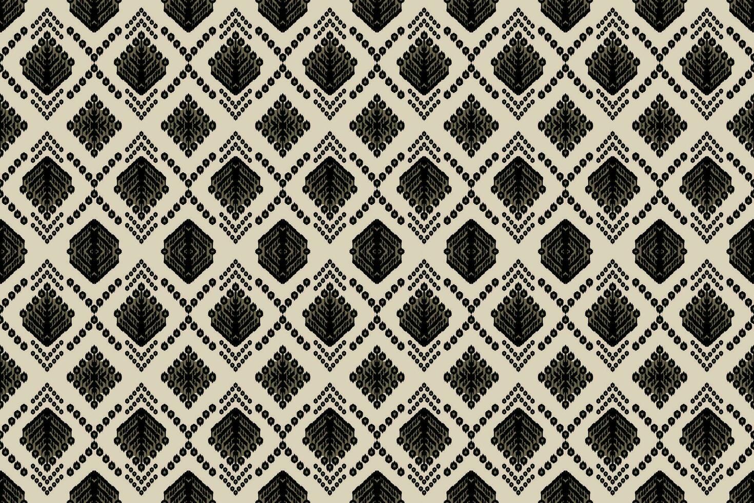 Ikat tribal Indian seamless pattern. Ethnic Aztec fabric carpet mandala ornament native boho chevron textile.Geometric African American oriental tranditional vector illustrations. Embroidery style