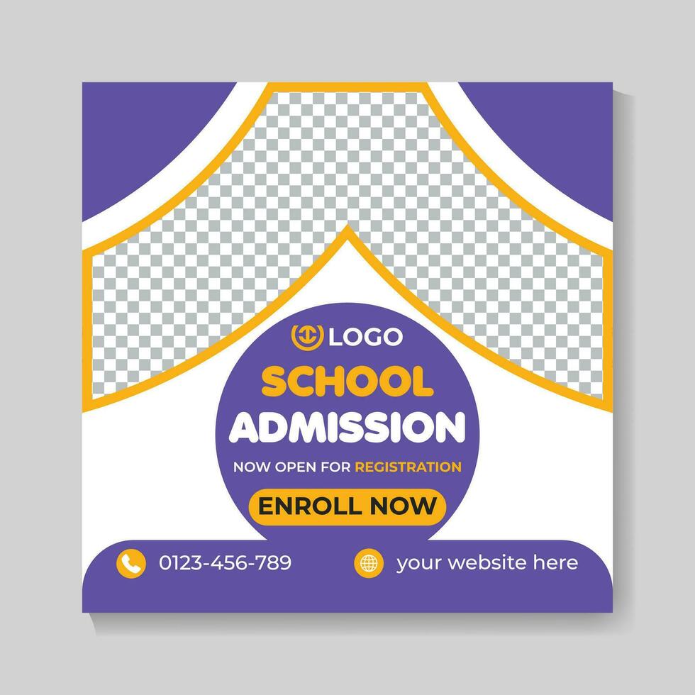 profesional creativo colegio admisión educación social medios de comunicación enviar diseño moderno espalda a colegio web bandera modelo vector