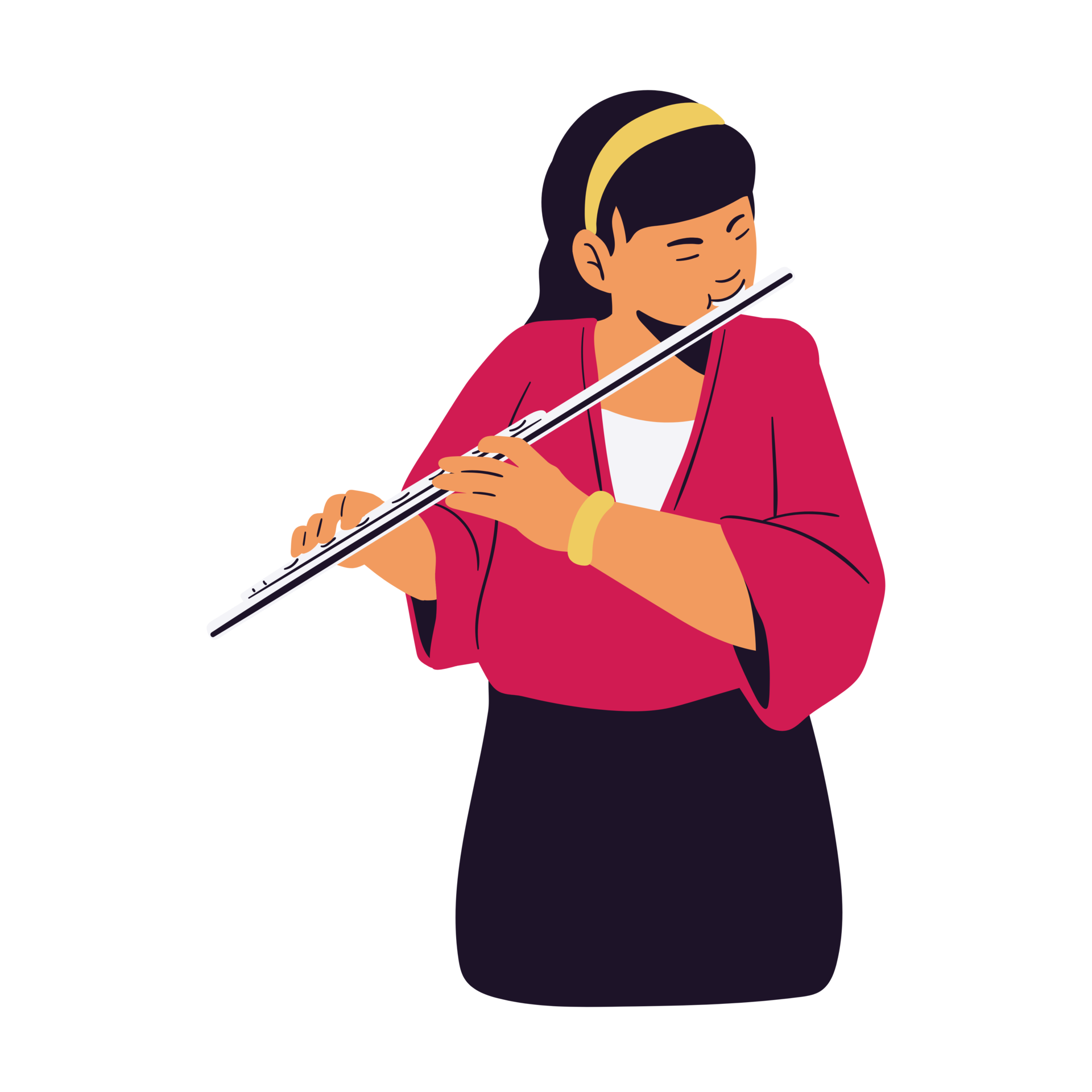 AI generated Musician playing flute girl flutist is inspired 36154732 PNG