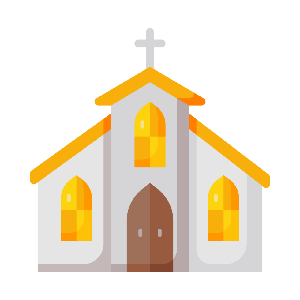 AI generated Church icon png