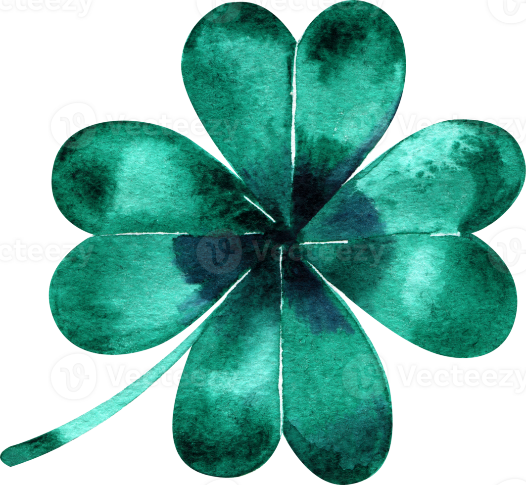 Four leaf clover. Watercolor illustration 36154838 PNG