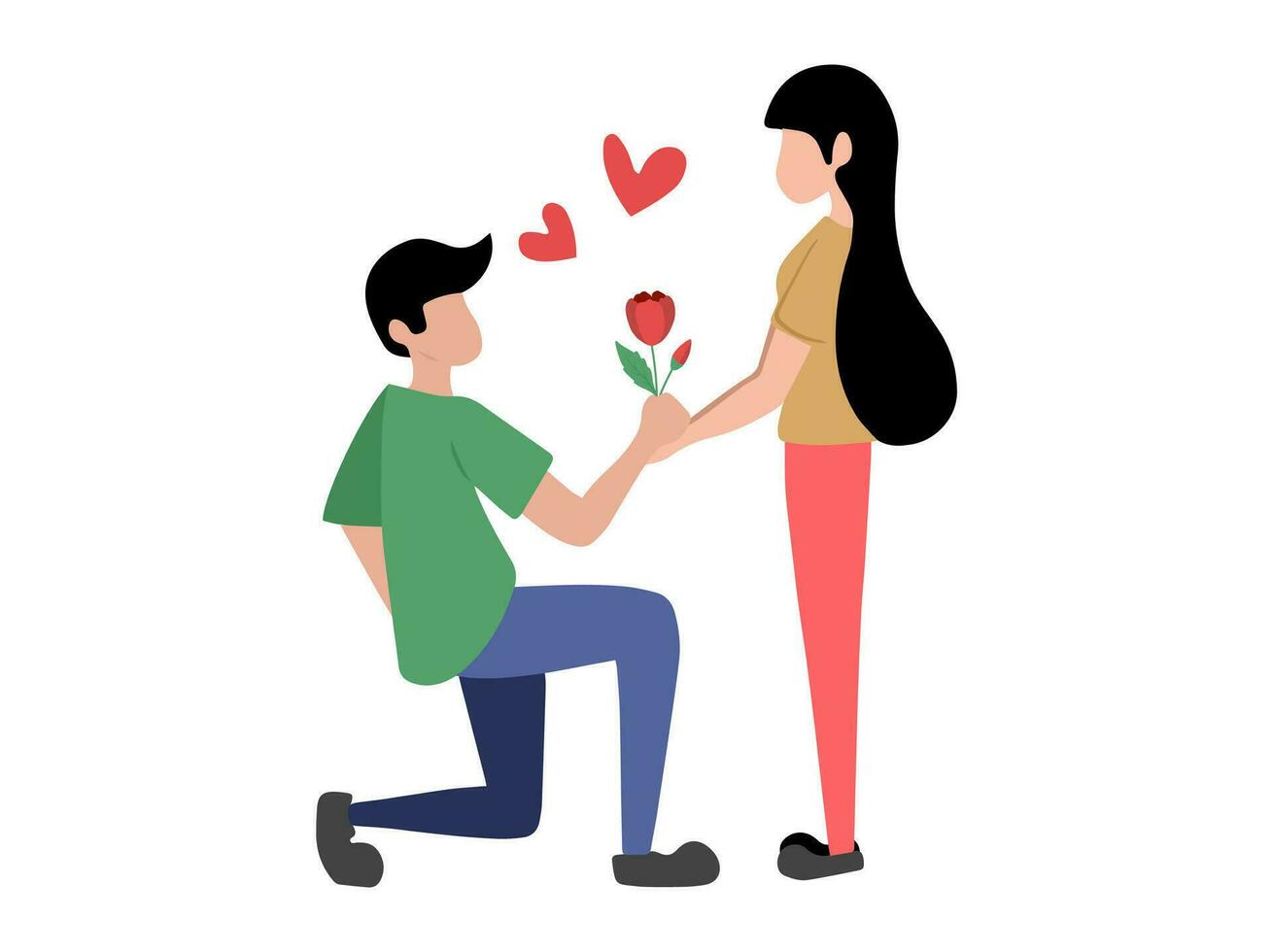 romántico Pareja enamorado día ilustración vector