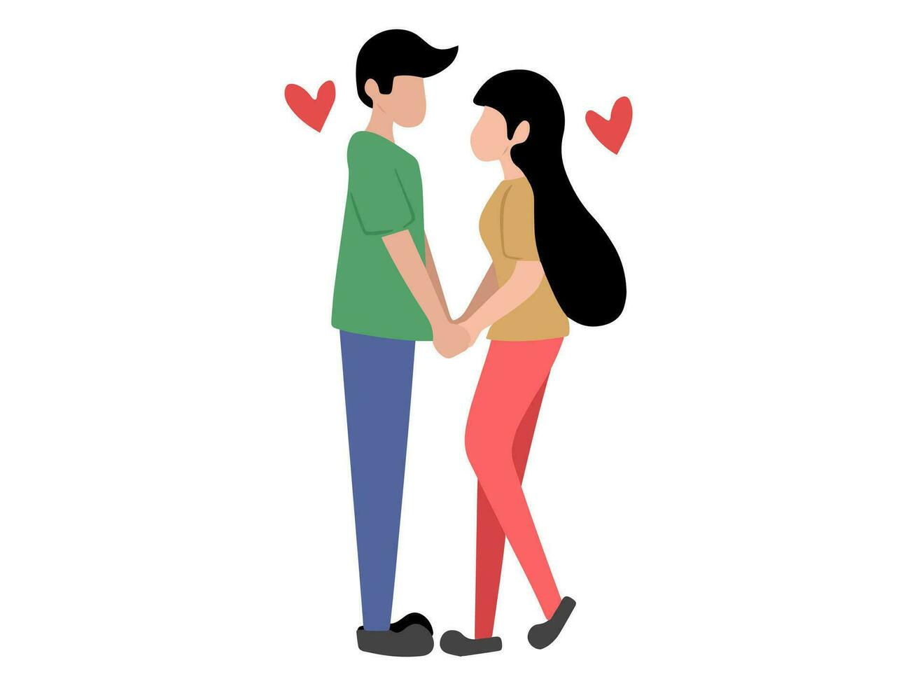 romántico Pareja enamorado día ilustración vector