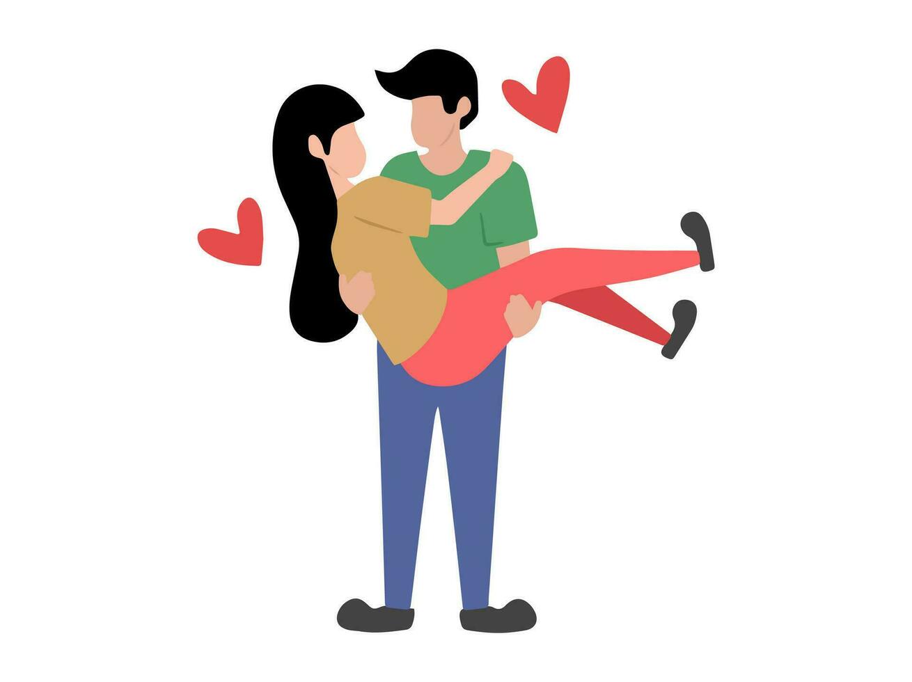 romántico Pareja enamorado día ilustración vector