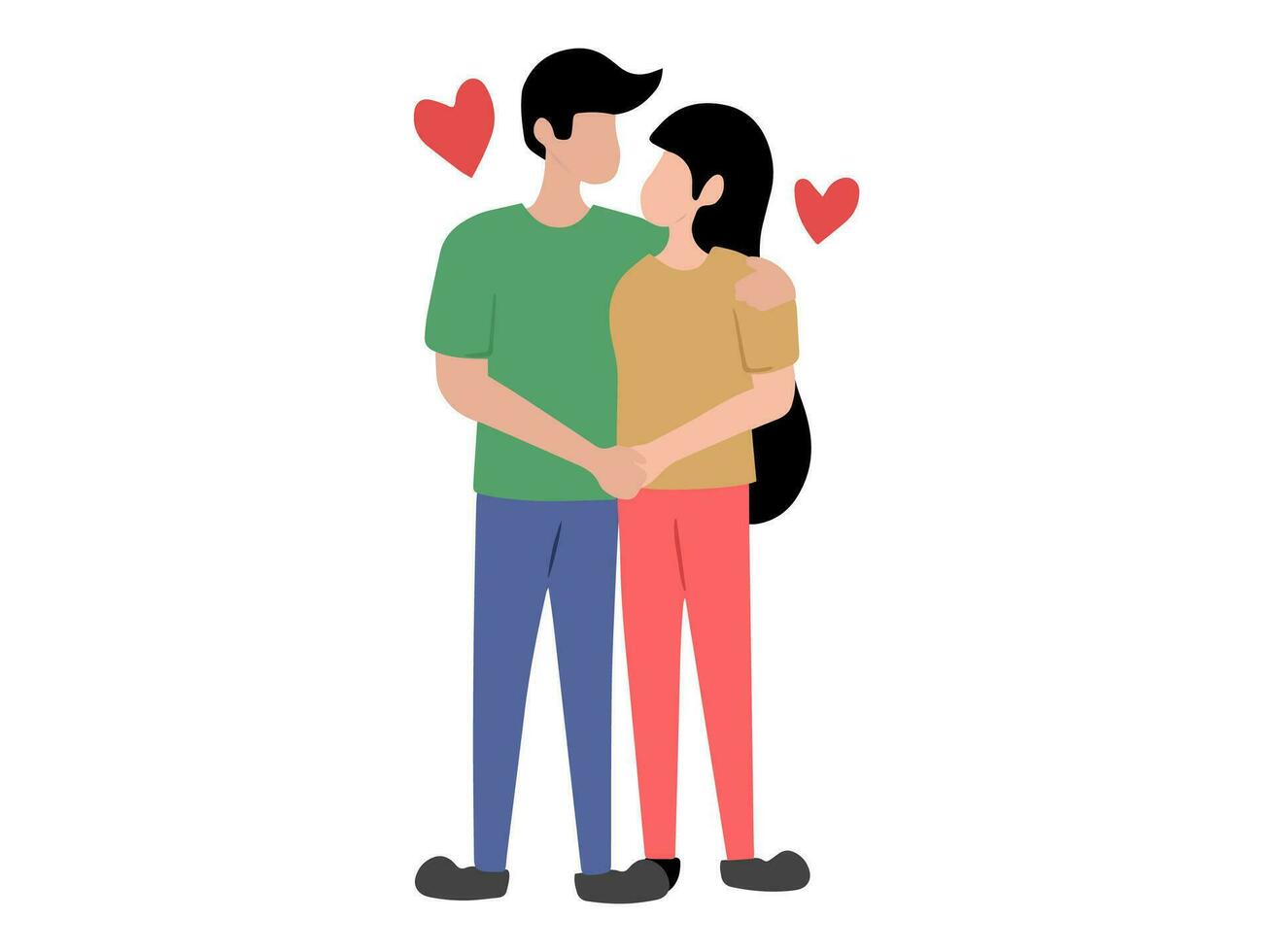 san valentin día romántico Pareja ilustración vector