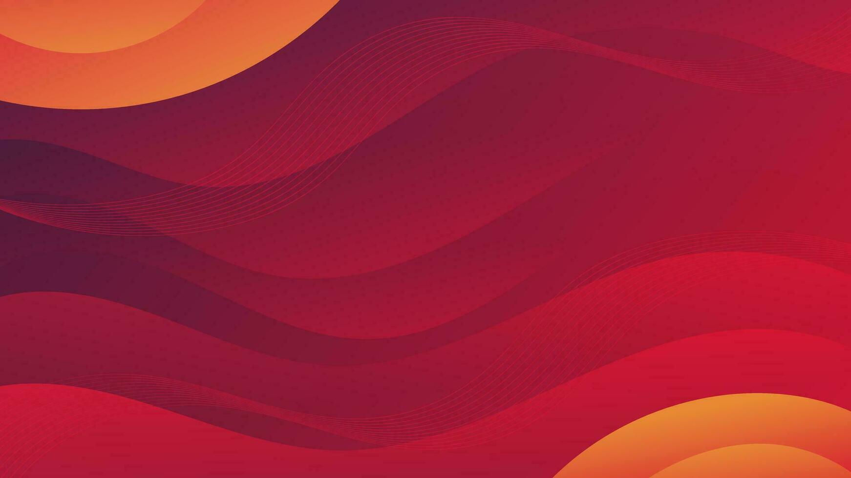 Abstract Gradient  Red Orange  liquid background. Modern  background design. Dynamic Waves. Fluid shapes composition.  Fit for website, banners, brochure, posters vector