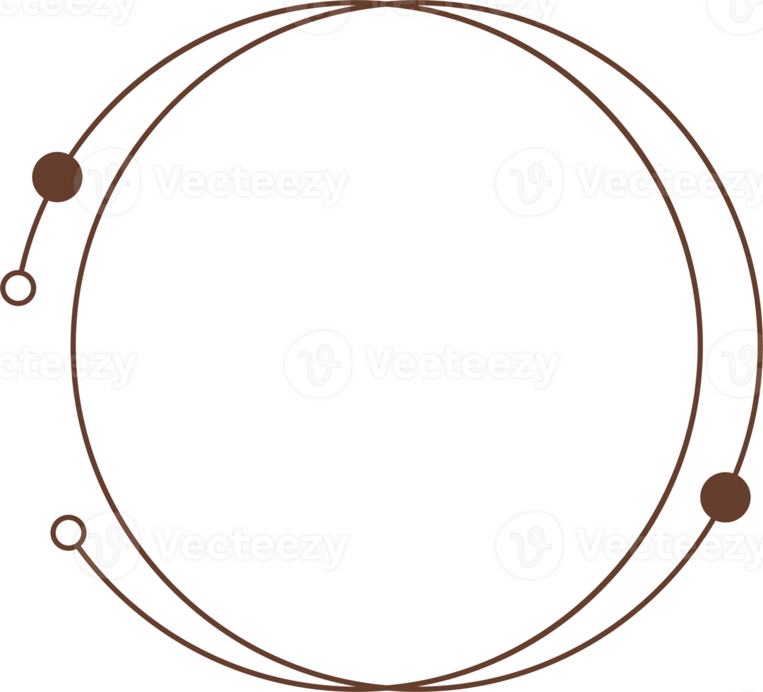 estetico cerchio telaio forma. minimo y2k schema grafico design con brilla. astratto minimalista arco confine. di moda boho geometrico modello png