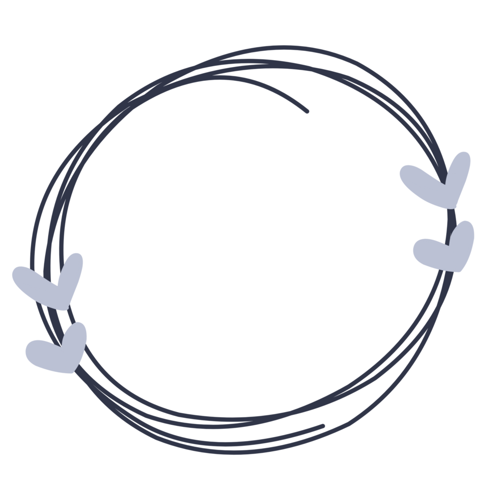 Line doodle frame png