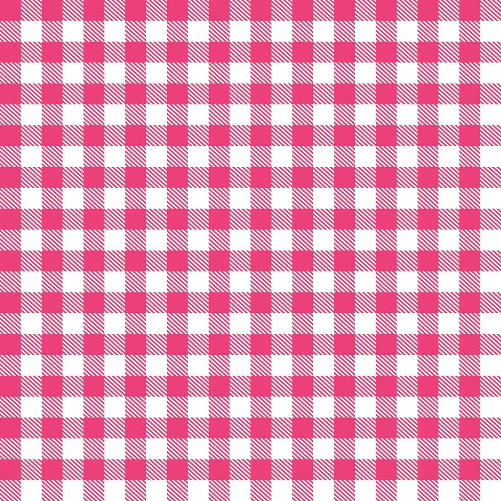 Pink plaid pattern with oblique line inside background. plaid pattern background. plaid background. For backdrop, decoration, gift wrapping, gingham tablecloth, blanket, tartan. vector