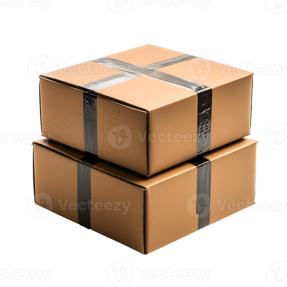 AI generated Photo of empty post boxes without background. Transparent PNG inside