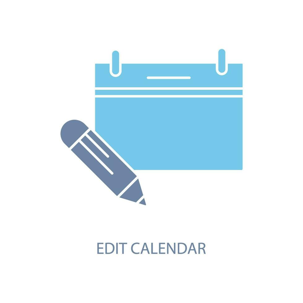 editar calendario concepto línea icono. sencillo elemento ilustración. editar calendario concepto contorno símbolo diseño. vector
