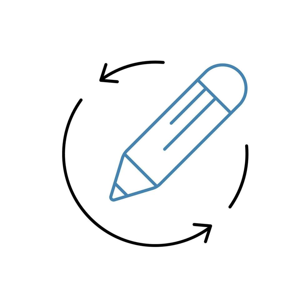revision concept line icon. Simple element illustration. revision concept outline symbol design. vector