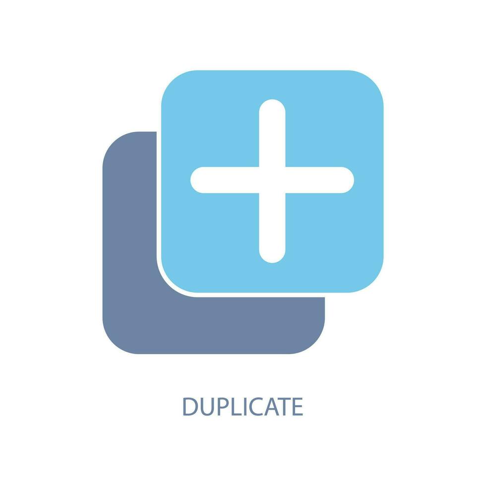 duplicate concept line icon. Simple element illustration. duplicate concept outline symbol design. vector