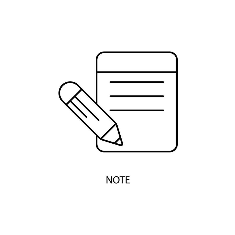 note concept line icon. Simple element illustration. note concept outline symbol design. vector