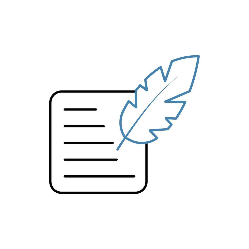 write concept line icon. Simple element illustration. write concept outline symbol design. vector