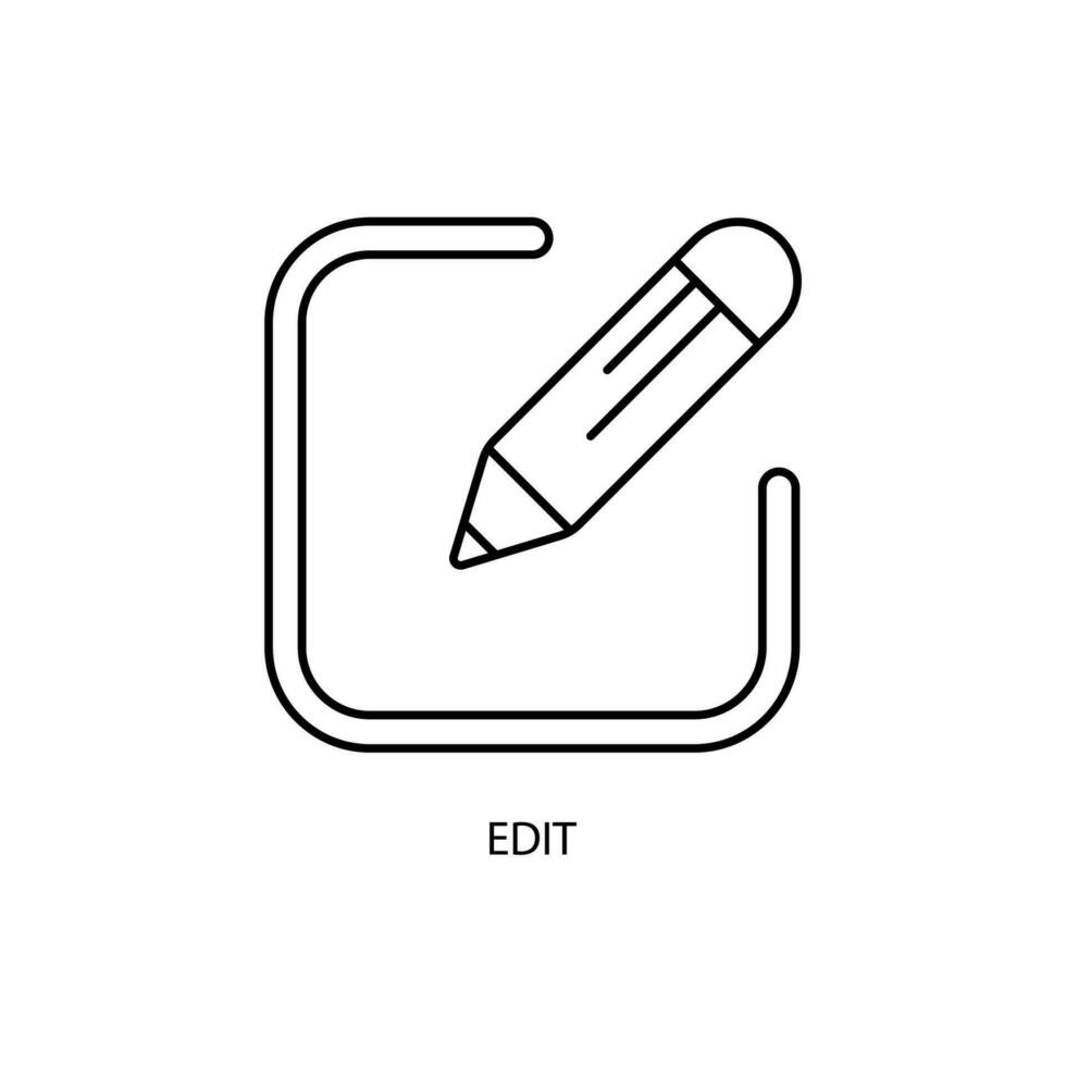 edit concept line icon. Simple element illustration. edit concept outline symbol design. vector