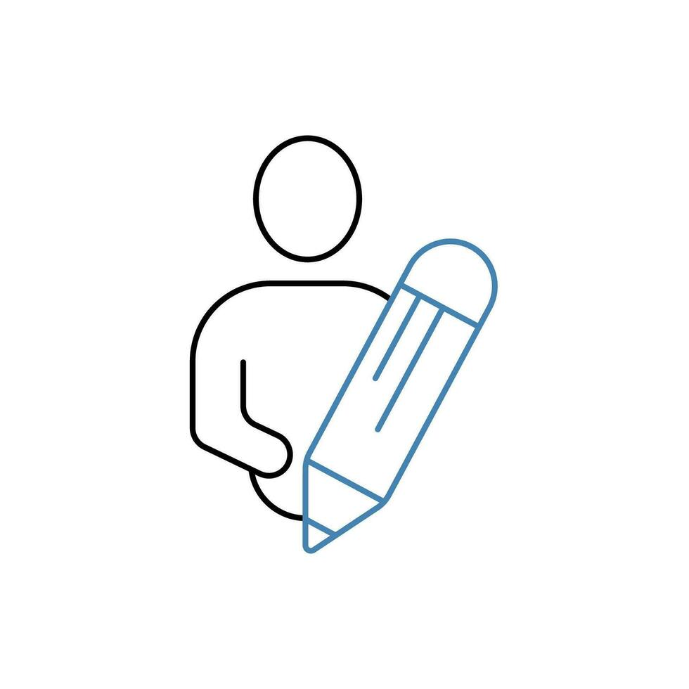 edit profile concept line icon. Simple element illustration. edit profile concept outline symbol design. vector