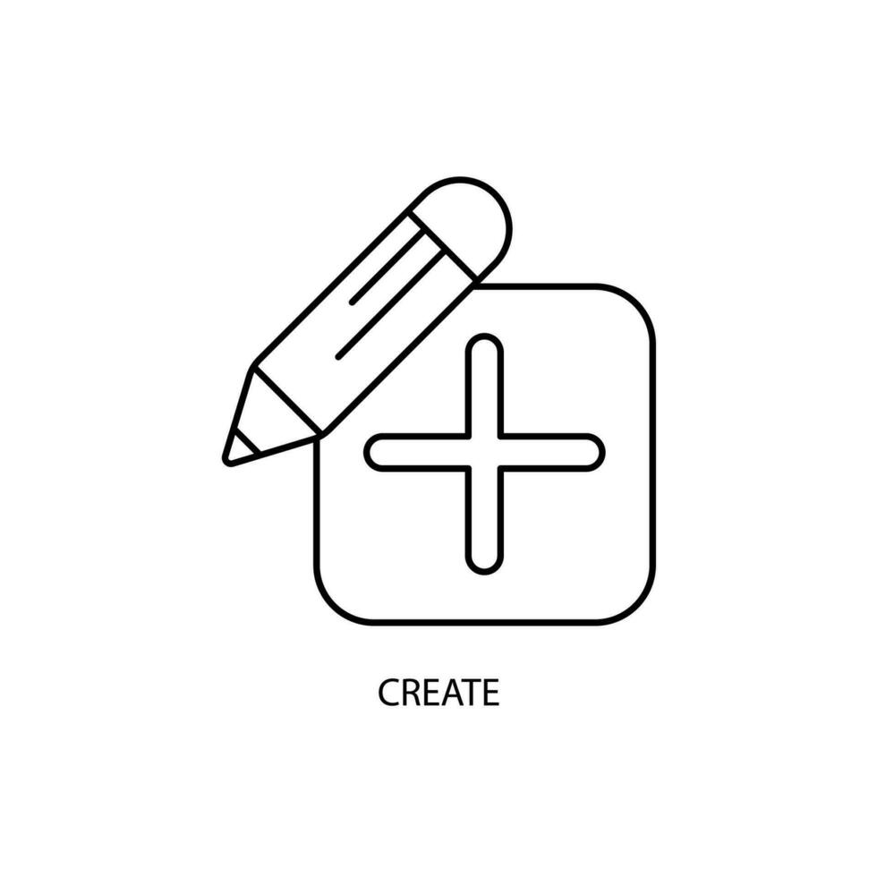 create concept line icon. Simple element illustration. create concept outline symbol design. vector