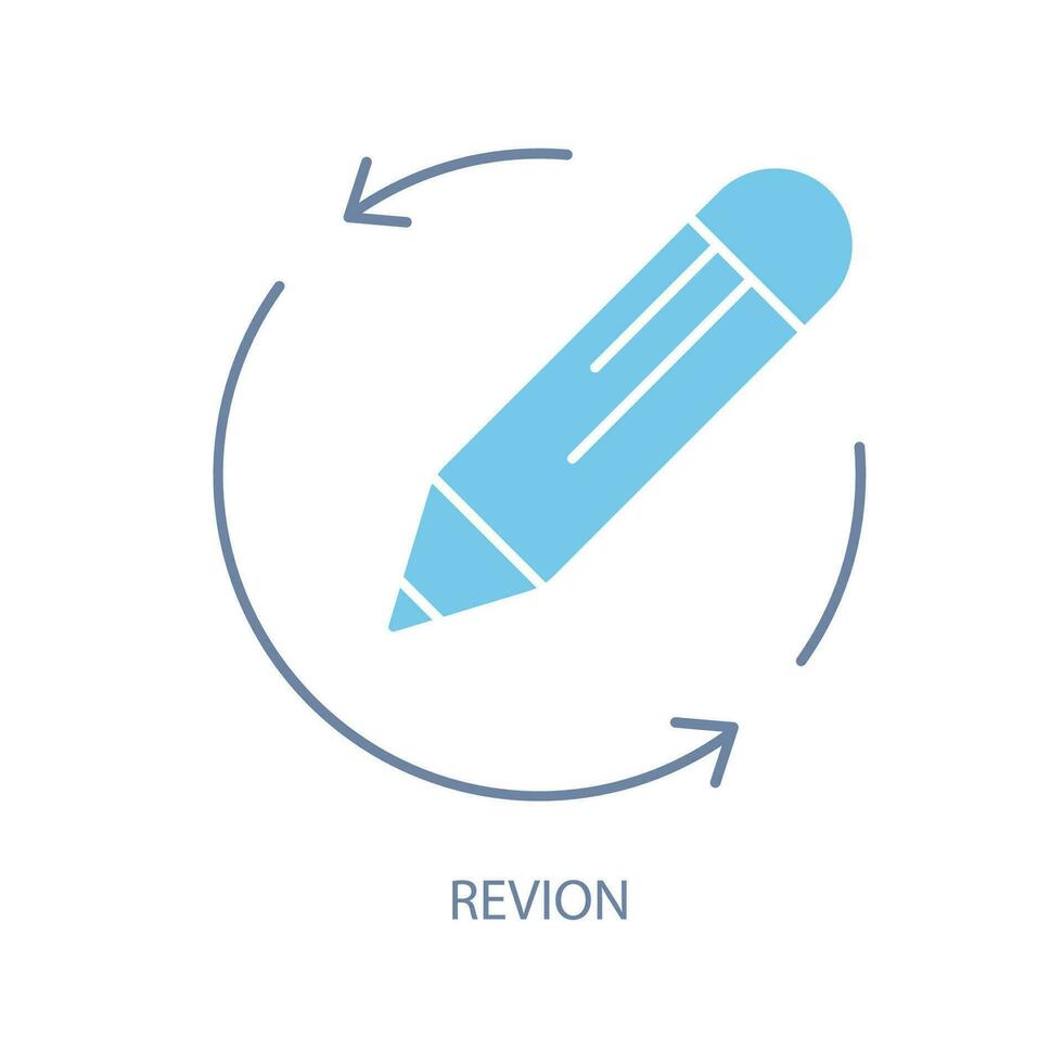 revision concept line icon. Simple element illustration. revision concept outline symbol design. vector