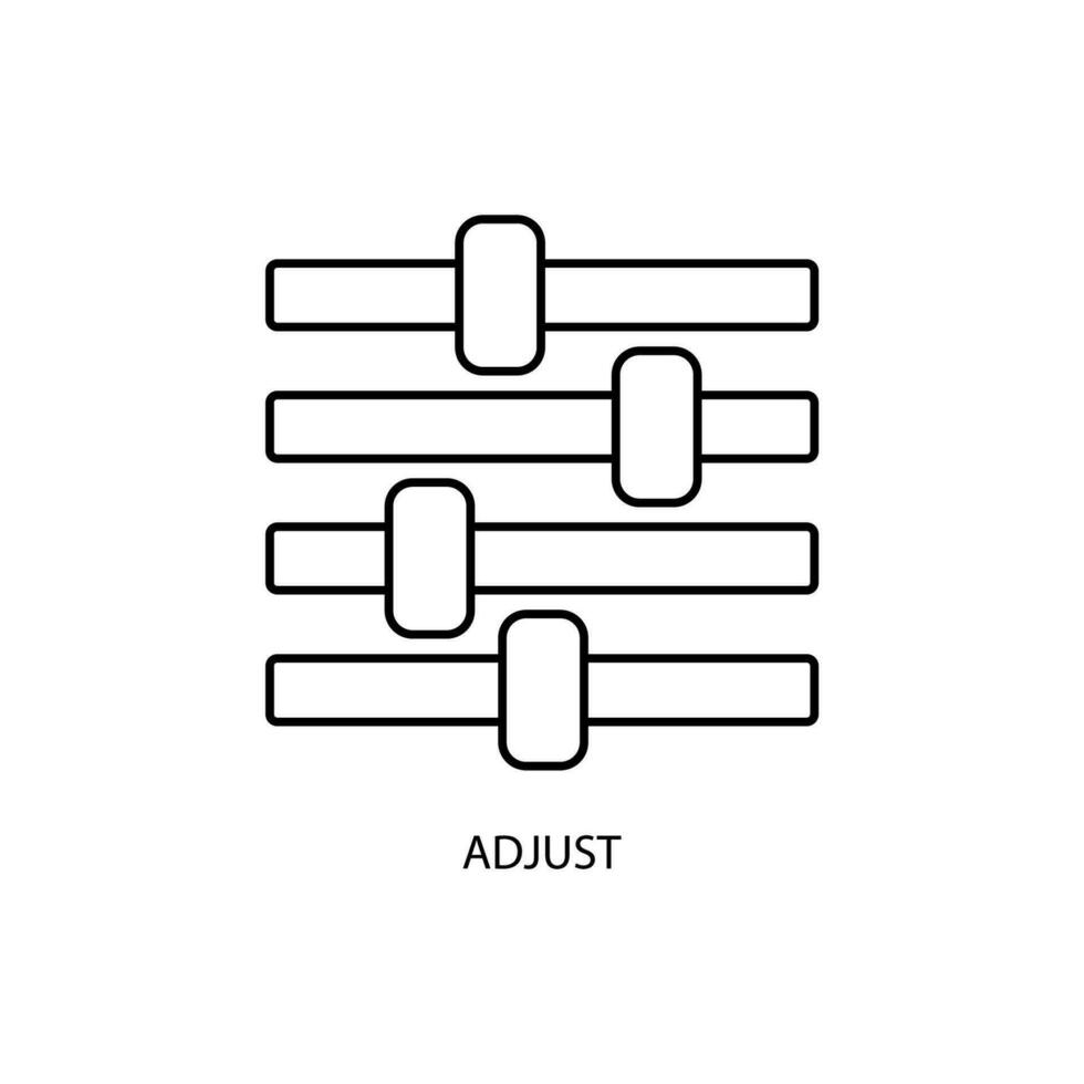 adjust concept line icon. Simple element illustration. adjust concept outline symbol design. vector