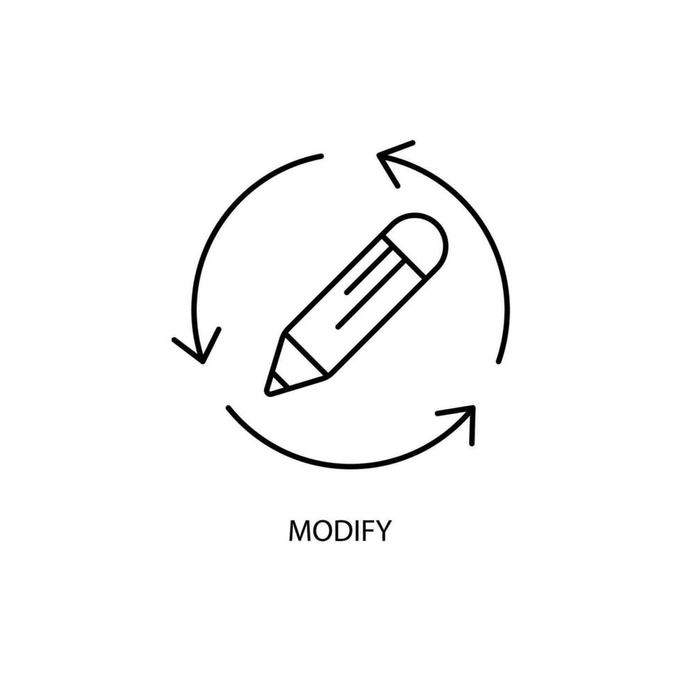 modify concept line icon. Simple element illustration. modify concept outline symbol design. vector