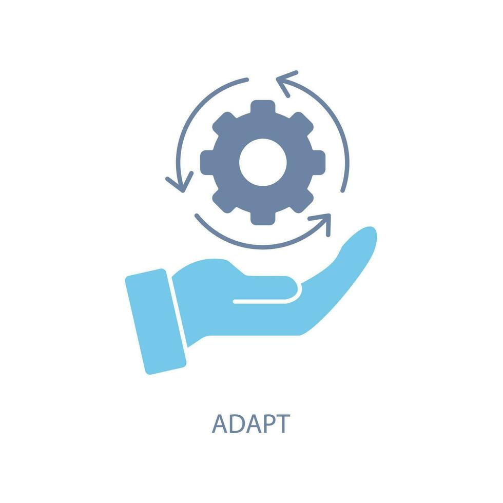 adapt concept line icon. Simple element illustration. adapt concept outline symbol design. vector