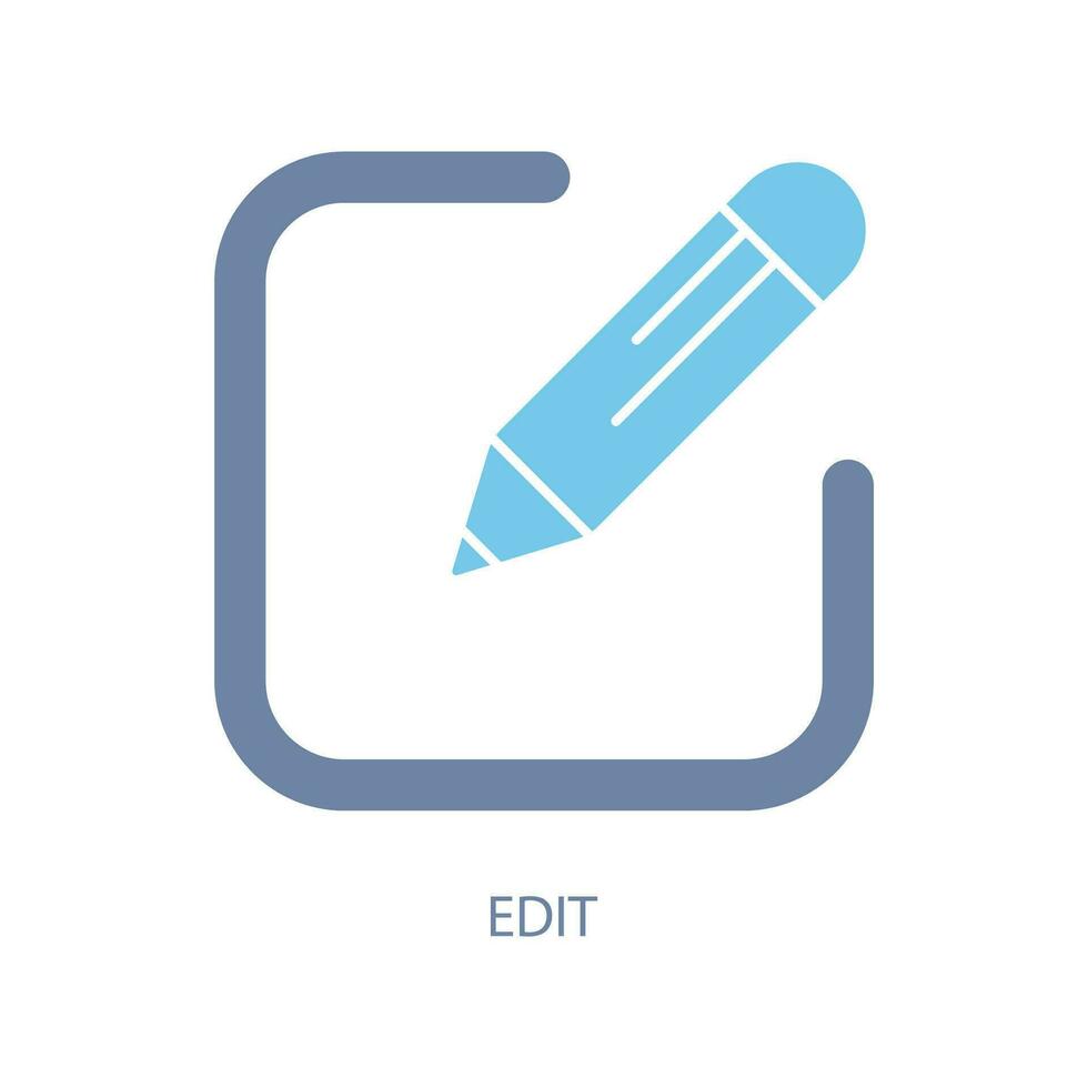 edit concept line icon. Simple element illustration. edit concept outline symbol design. vector