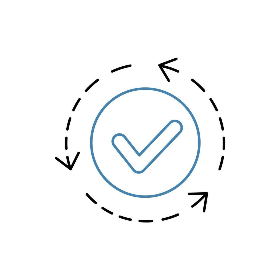 update concept line icon. Simple element illustration. update concept outline symbol design. vector