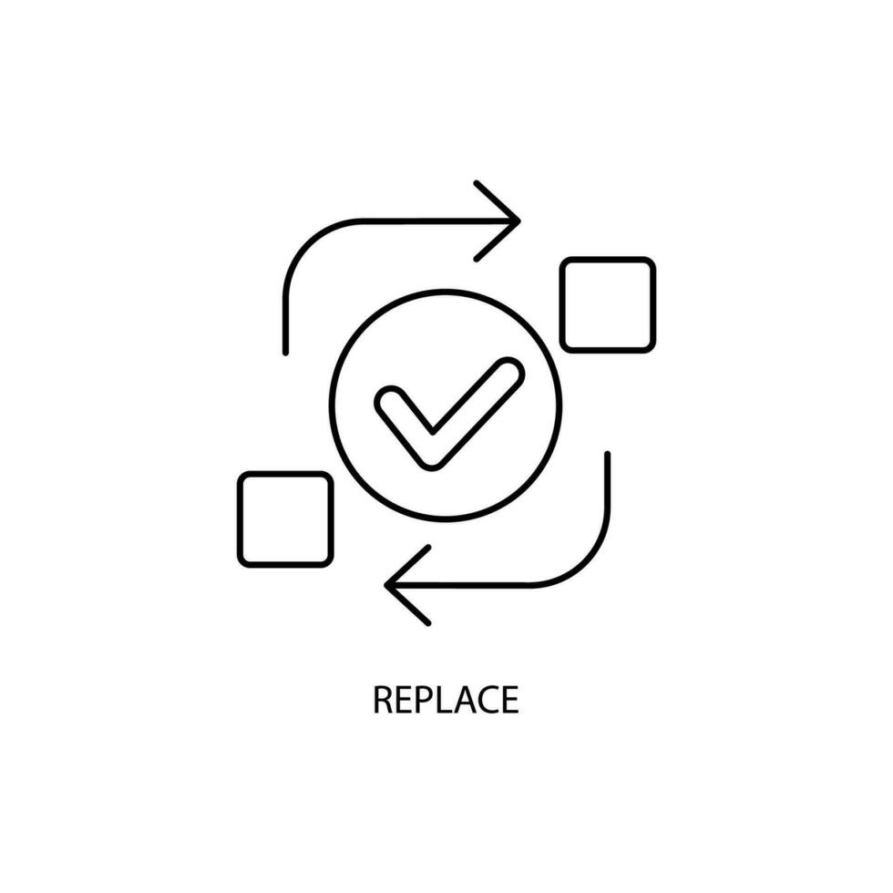 replace concept line icon. Simple element illustration. replace concept outline symbol design. vector