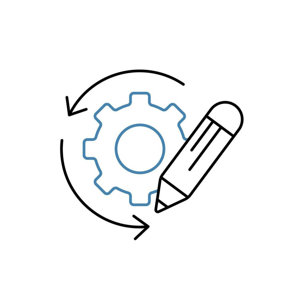 modification concept line icon. Simple element illustration. modification concept outline symbol design. vector