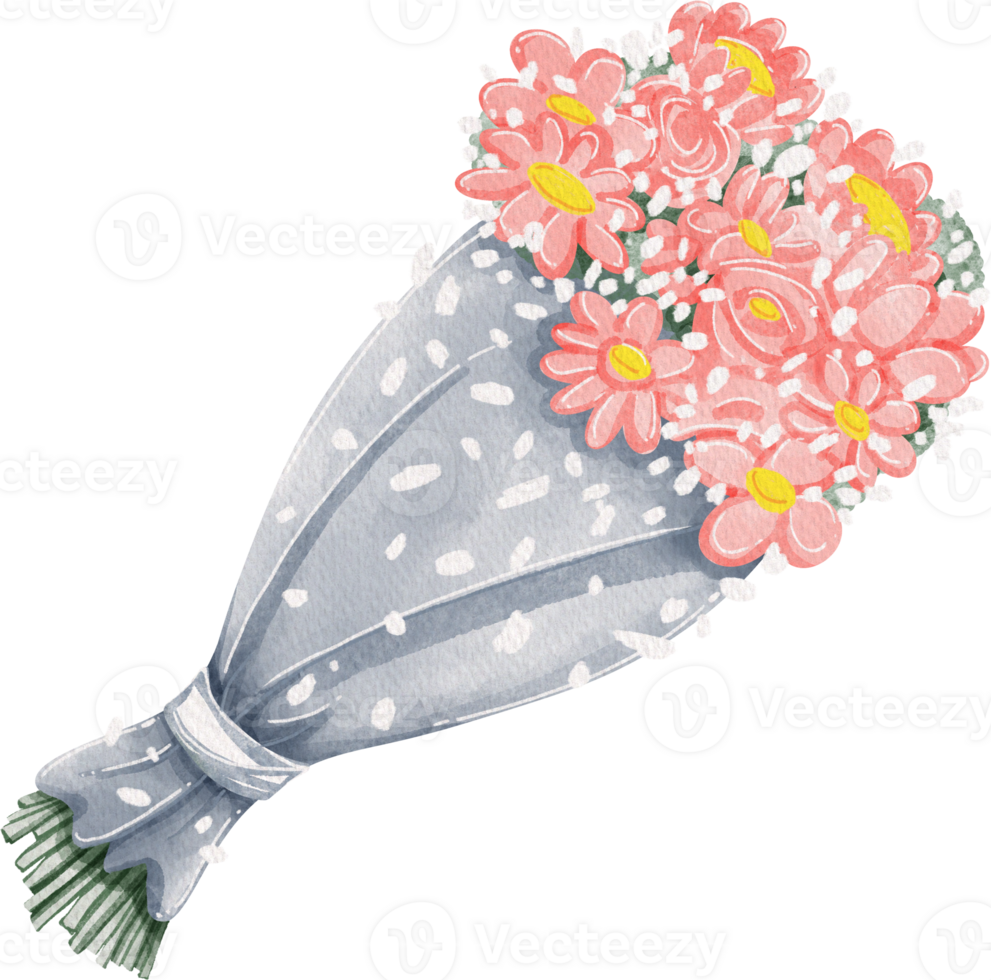 ein Strauß von Blumen auf ein transparent Hintergrund png