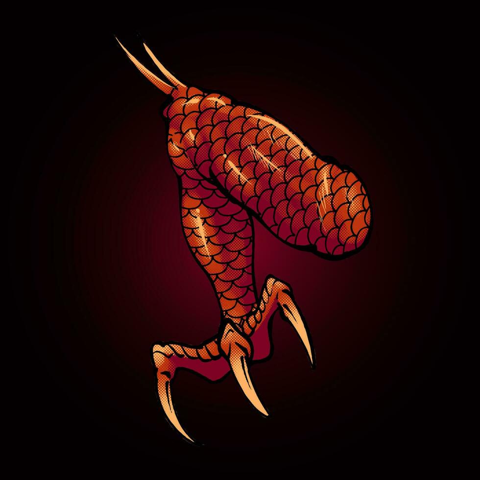 premium vector dragon hand attack element
