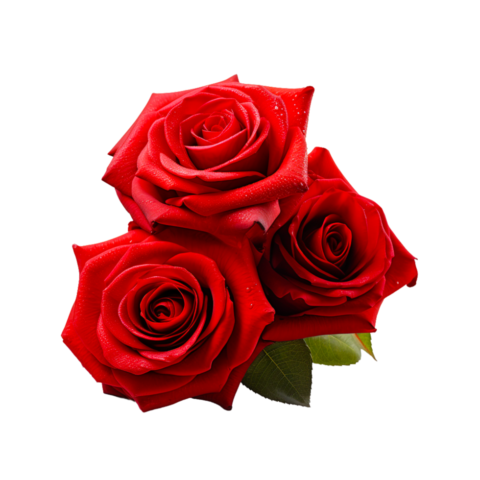 ai generado hermosa ramo de flores de rojo rosas png