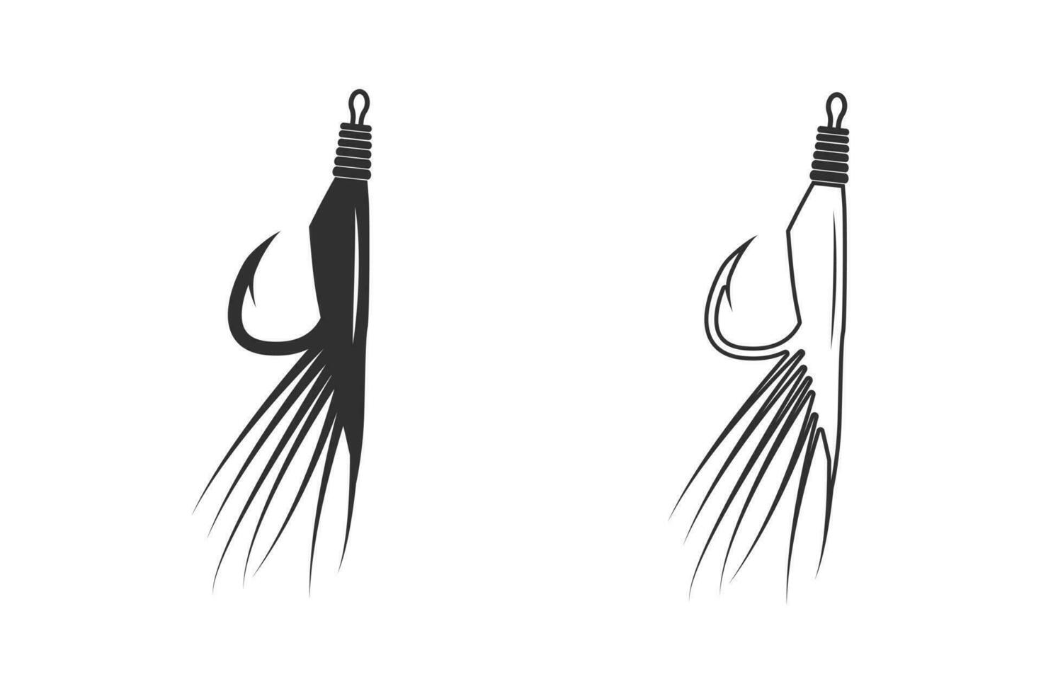 Fishing Hook Vector, Fishhook silhouette, Fishing Hook Set