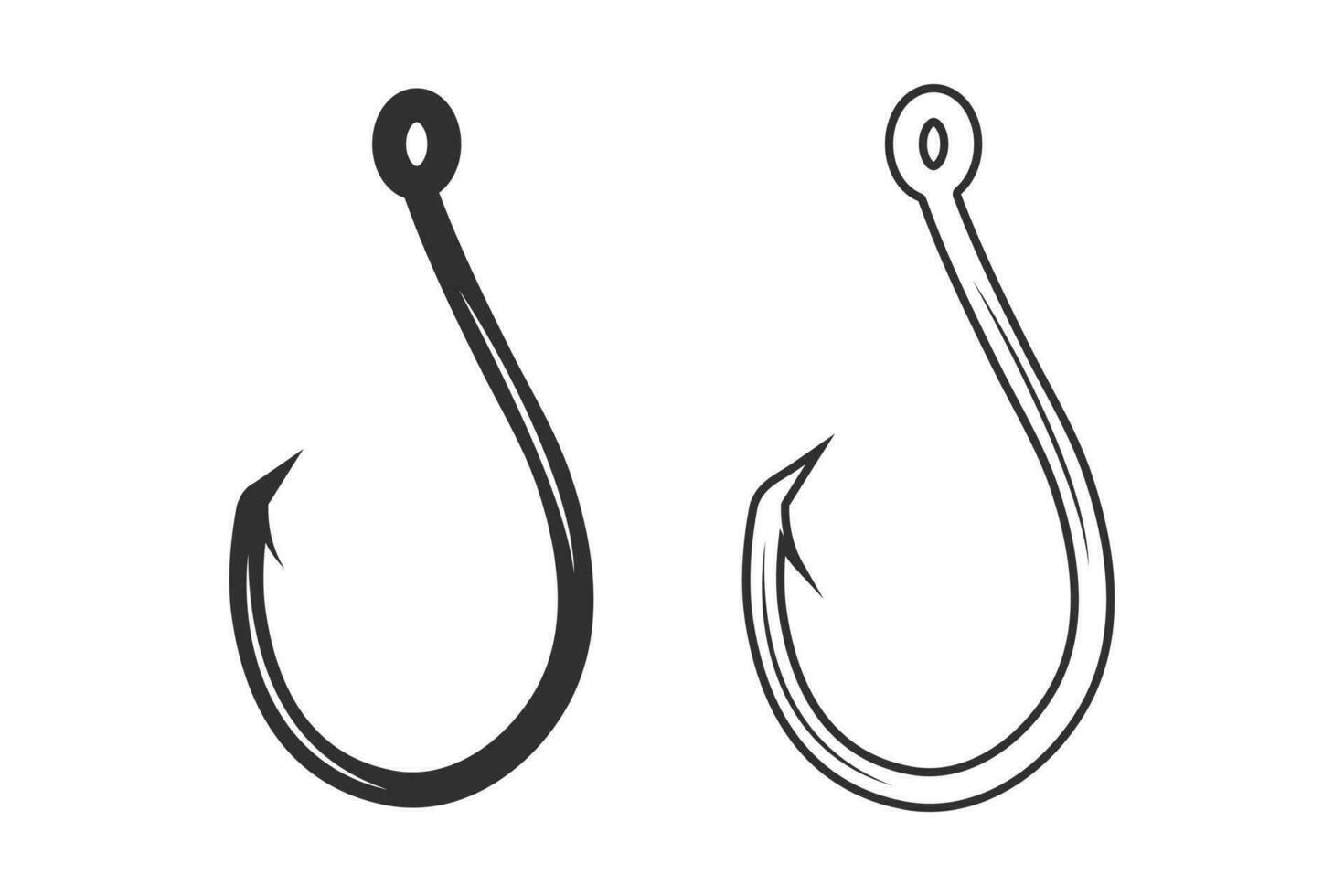 Fishing Hook Vector, Fishhook silhouette, Fishing Hook Set, Premium Quality Fishing Hook Vector, Fishing Hook Graphics, Stylish Fishing Hook, illustration, Classic Fishing Hooks in Vector Format