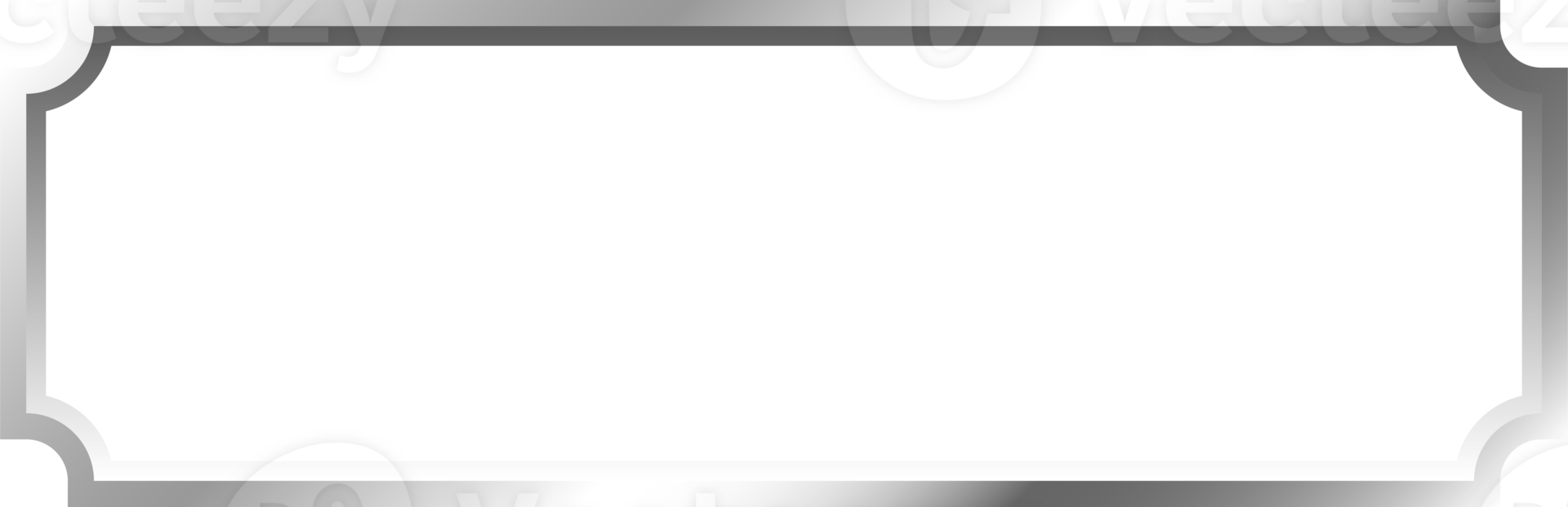 Silver Metal Border Frame png