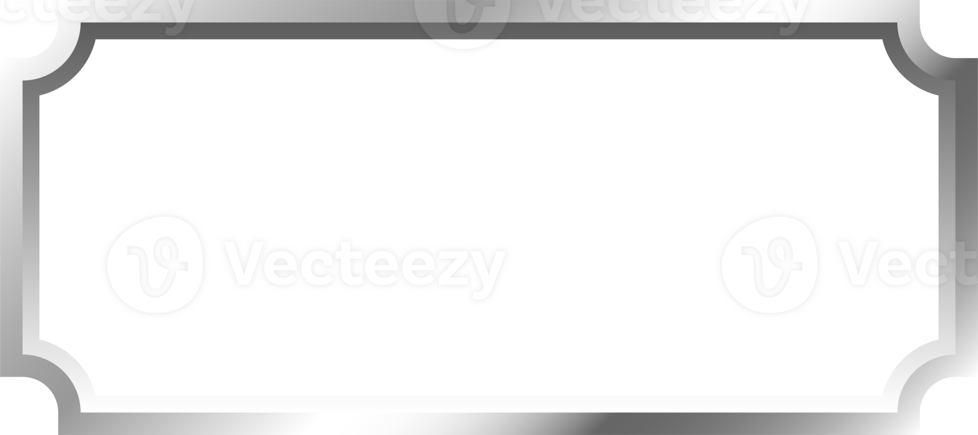 Silver Metal Border Frame png