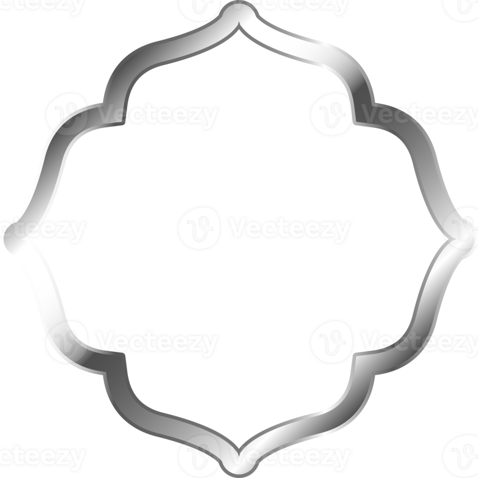 Silver Metal Border Frame png