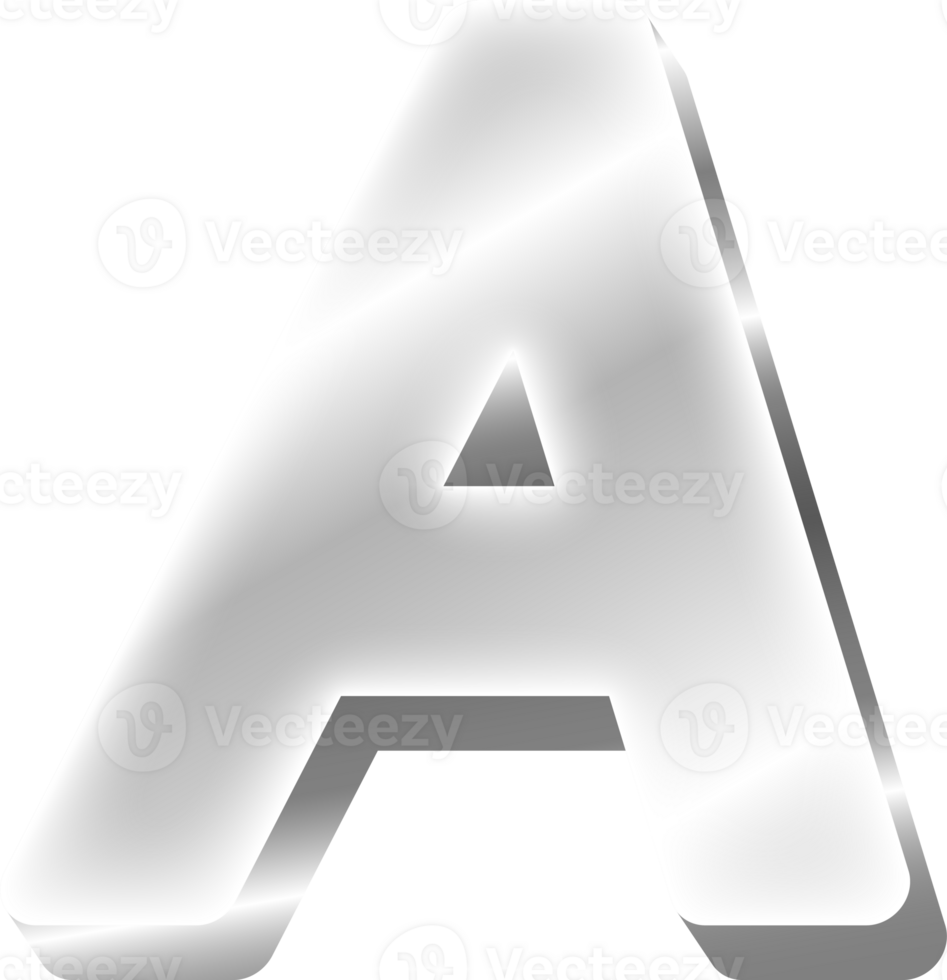 plata alfabeto letra un png