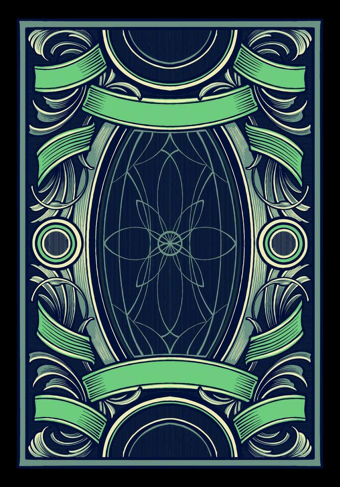 ornament engraving style illustration vector