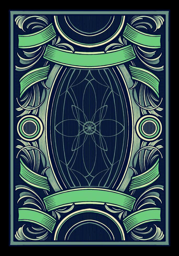 ornamento grabado estilo ilustración vector