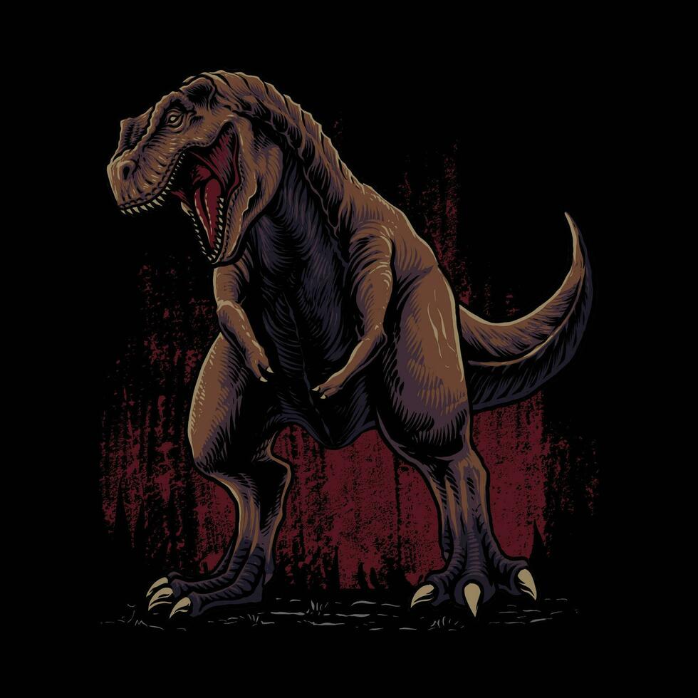 el tiranosaurios rex dinosaurio depredador vector