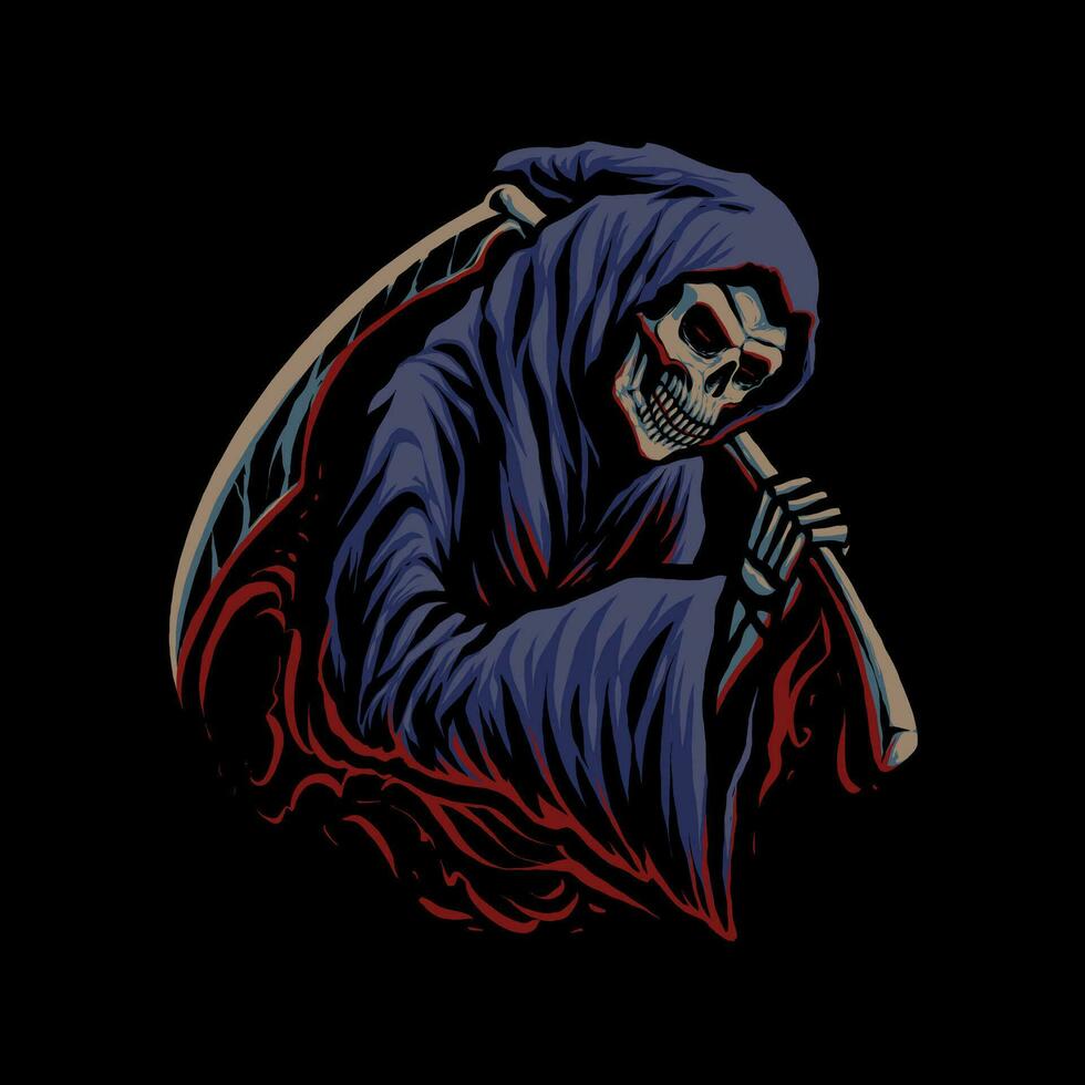 the grim reaper illustration vector