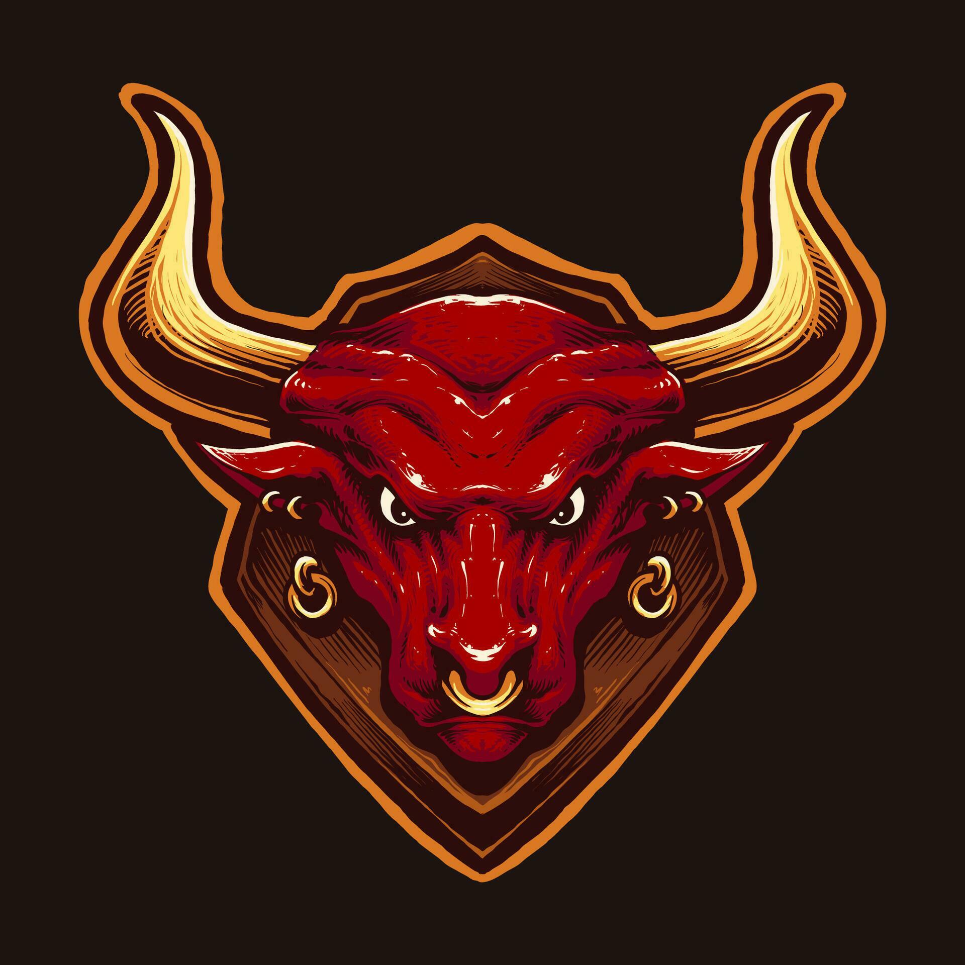 red bull head vector illustration 36156178 Vector Art at Vecteezy